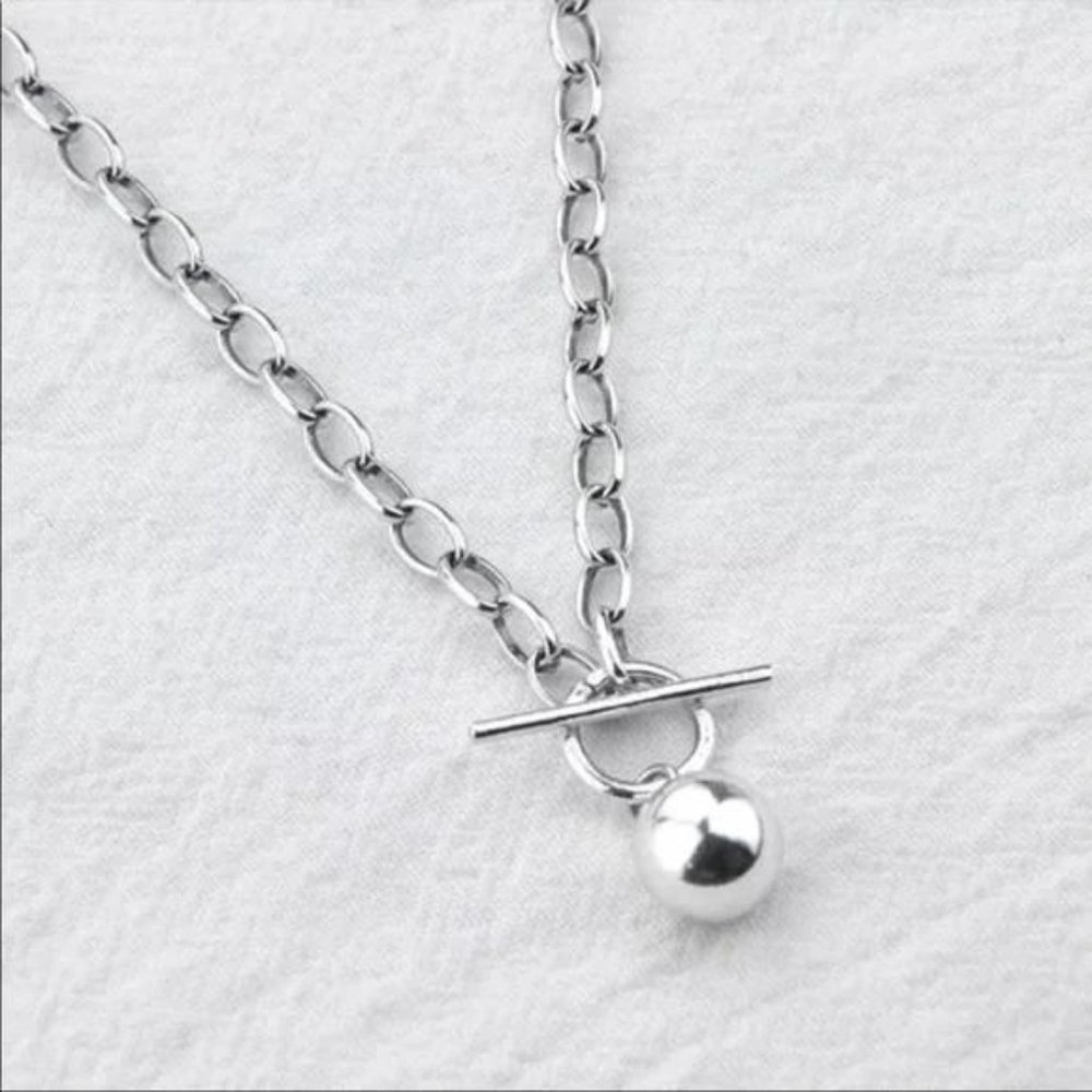 18” NEW 925 STERLING SILVER ROUND BEAD NECKLACE - Picture 6 of 6